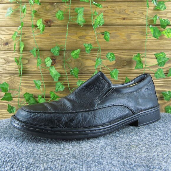 Clarks Men's Soft Cushion Loafer Black Leather Size 12M‎ Used 2025 - Picture 1 of 7